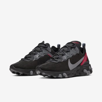 Nike React Element 55 - Férfi Utcai Cipő - Fekete/Piros